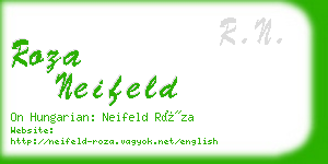roza neifeld business card